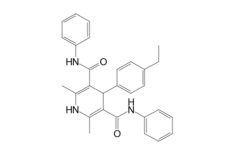 4-(4-Ethylphenyl)-2,6-dimethyl-3,5-bis-N-(phenyl)-carbamoyl-1,4-dihydropyridine
