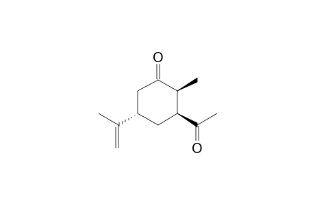 (2S,3S,5S)-3-Acetyl-2-methyl-5-(1-methylethenyl)cyclohexanone