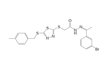 N'-[(Z)-1-(3-bromophenyl)ethylidene]-2-({5-[(4-methylbenzyl)sulfanyl]-1,3,4-thiadiazol-2-yl}sulfanyl)acetohydrazide
