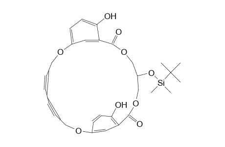3,7,14,21-Tetraoxatricyclo[20.3.1.19,13]heptacosa-1(26),9,11,13(27),22,24-hexaene-16,18-diyne-2,8-dione, 5-[[(1,1-dimethylethyl)dimethylsilyl]oxy]-10,25-dihydroxy-