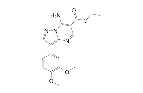 pyrazolo[1,5-a]pyrimidine-6-carboxylic acid, 7-amino-3-(3,4-dimethoxyphenyl)-, ethyl ester