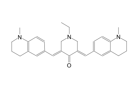 4-piperidinone, 1-ethyl-3,5-bis[(1,2,3,4-tetrahydro-1-methyl-6-quinolinyl)methylene]-, (3E,5E)-