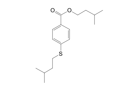 Benzoic acid, 4-(3-methylbutyl)thio-, 3-methylbutyl ester