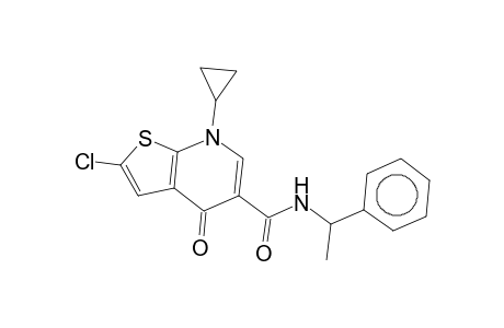 Thieno[2,3-b]pyridine-5-carboxamide, 2-chloro-7-cyclopropyl-4,7-dihydro-7-oxo-N-(1-phenylethyl)-