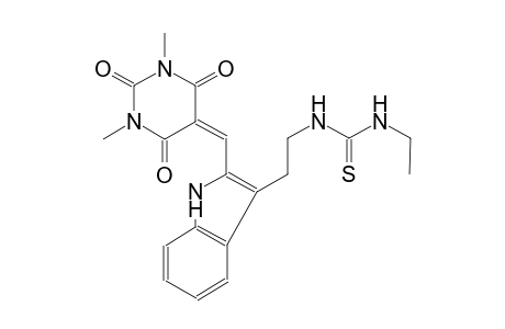 N-(2-{2-[(1,3-dimethyl-2,4,6-trioxotetrahydro-5(2H)-pyrimidinylidene)methyl]-1H-indol-3-yl}ethyl)-N'-ethylthiourea
