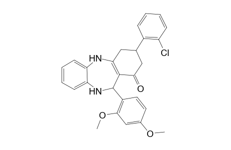 3-(2-Chlorophenyl)-11-(2,4-dimethoxyphenyl)-2,3,4,5,10,11-hexahydro-1H-dibenzo[b,e][1,4]diazepin-1-one