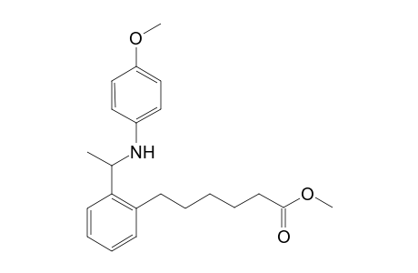 6-[2-{1-(4-Methoxyphenylamino)ethyl}phenyl]hexanoic acid methyl ester