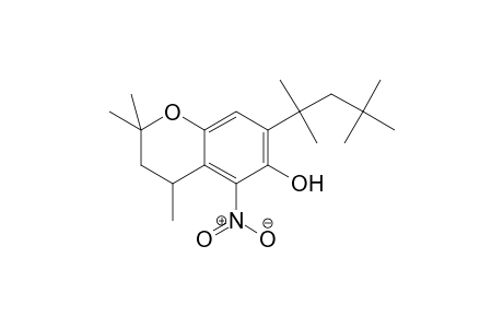 2H-1-benzopyran-6-ol, 3,4-dihydro-2,2,4-trimethyl-5-nitro-7-(1,1,3,3-tetramethylbutyl)-