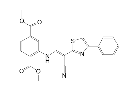 dimethyl 2-{[(E)-2-cyano-2-(4-phenyl-1,3-thiazol-2-yl)ethenyl]amino}terephthalate