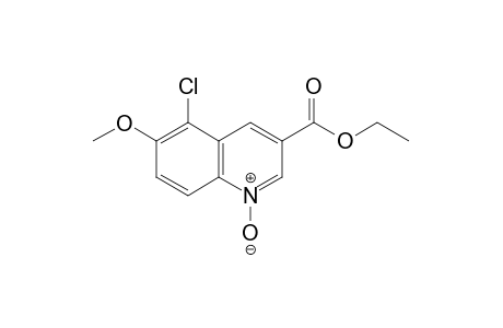 5-chloro-6-methoxy-3-quinolinecarboxylic acid, ethyl ester, 1-oxide