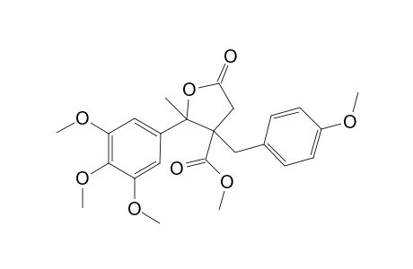 Methyl 3-(4-(methoxybenzyl)-2-methyl-5-oxo-2-(3,4,5-trimethoxyphenyl)tetrahydrofuran-3-carboxylate