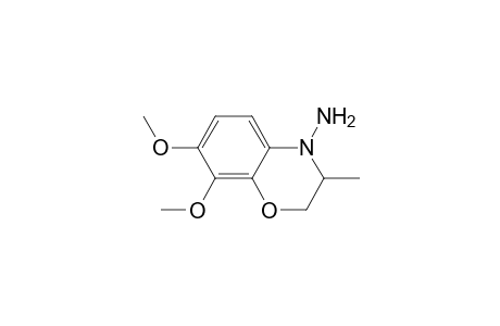 4H-1,4-Benzoxazin-4-amine, 2,3-dihydro-7,8-dimethoxy-3-methyl-, (.+-.)-