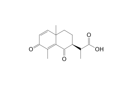 1,7-dioxo-1,2,3,4,4a,7-hexahydro-alpha,4a,8-trimethyl-2-naphthaleneacetic acid