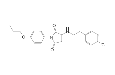 2,5-pyrrolidinedione, 3-[[2-(4-chlorophenyl)ethyl]amino]-1-(4-propoxyphenyl)-