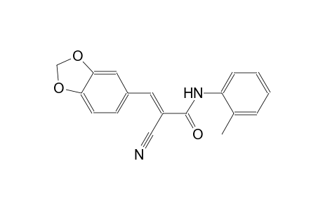 2-propenamide, 3-(1,3-benzodioxol-5-yl)-2-cyano-N-(2-methylphenyl)-,(2E)-