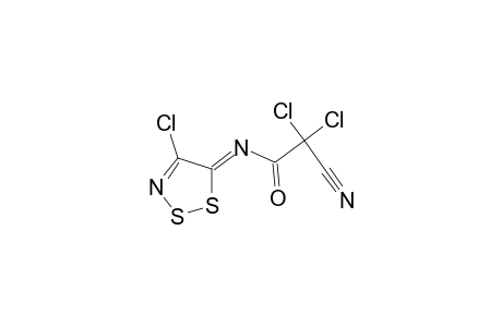 N-(4-CHLORO-5H-1,2,3-DITHIAZOL-5-YLIDENE)-2,2-DICHLORO-2-CYANOACETAMIDE