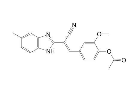 Acetic acid 4-[2-cyano-2-(5-methyl-1H-benzoimidazol-2-yl)-vinyl]-2-methoxy-phenyl ester
