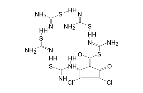 1-OXO-2-[HYDROXY(ISOTHIOUREIDO)METHYLENE]-3-THIOUREIDO-4,5-DICHLOROCYCLOPENT-4-ENE-TRIS(THIOUREA) ADDUCT