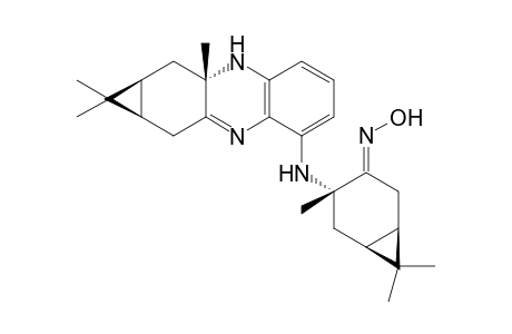 (1S,3S,6R)-3-N-{(1aR,8aS,9aS)-1,1,8a-Trimethyl-1a,2,8,8a,9,9a-hexahydro-1H-3,8-diazacyclopropa[b]anthracene-4-yl}aminocaran-4-one E-oxime