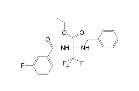 Propanoic acid, 3,3,3-trifluoro-2-[(3-fluorobenzoyl)amino]-2-[(phenylmethyl)amino]-, ethyl ester