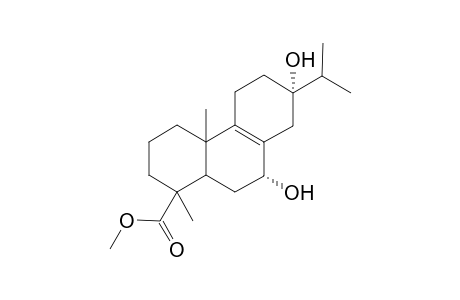 7.alpha.,13.alpha. - dihydroxy - 8(14) - abieten - oic acid, methyl ester