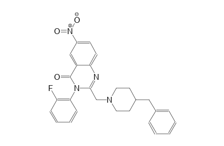 2-[(4-benzyl-1-piperidinyl)methyl]-3-(2-fluorophenyl)-6-nitro-4(3H)-quinazolinone