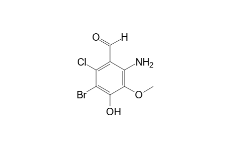 2-amino-5-bromo-6-chlorovanillin