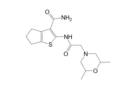 2-{[(2,6-dimethyl-4-morpholinyl)acetyl]amino}-5,6-dihydro-4H-cyclopenta[b]thiophene-3-carboxamide