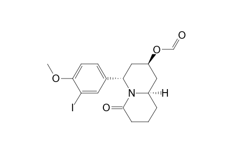 4H-Quinolizin-4-one, 8-(formyloxy)octahydro-6-(3-iodo-4-methoxyphenyl)-, (6.alpha.,8.beta.,9a.alpha.)-(.+-.)-