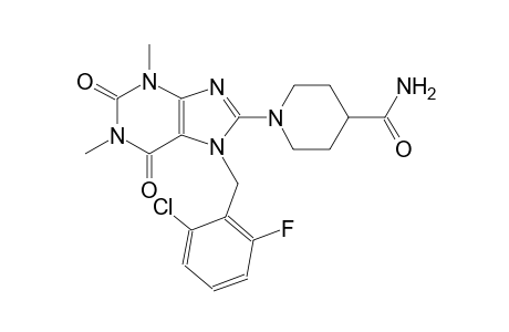 1-[7-(2-chloro-6-fluorobenzyl)-1,3-dimethyl-2,6-dioxo-2,3,6,7-tetrahydro-1H-purin-8-yl]-4-piperidinecarboxamide