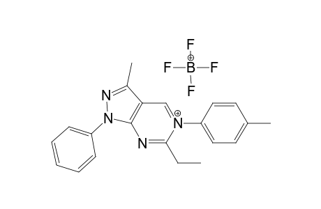 6-Ethyl-3-methyl-1-phenyl-5-(4-methylphenyl)-1H-pyrazolo[3,4-d]pyrimidinium tetrafluoroborate