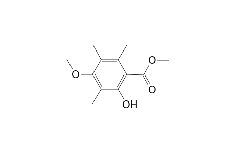 Benzoic acid, 2-hydroxy-4-methoxy-3,5,6-trimethyl-, methyl ester