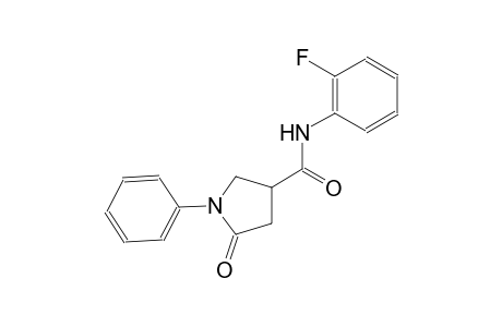 N-(2-fluorophenyl)-5-oxo-1-phenyl-3-pyrrolidinecarboxamide