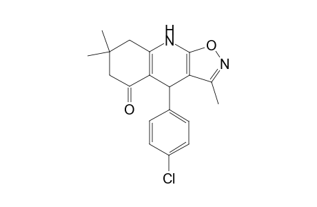 4-(4-Chlorophenyl)-3,7,7-trimethyl-4,7,8,9-tetrahydroisoxazolo[5,4-b]quinolin-5(6H)-one