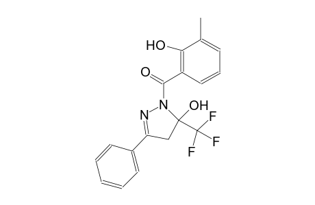 1H-pyrazol-5-ol, 4,5-dihydro-1-(2-hydroxy-3-methylbenzoyl)-3-phenyl-5-(trifluoromethyl)-