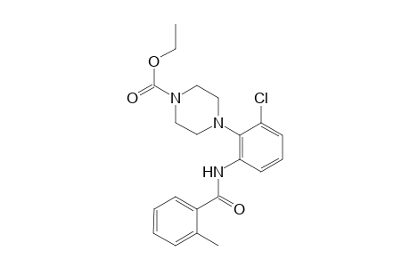 1(2H)-Pyrazinecarboxylic acid, 4-[2-chloro-6-[(2-methylbenzoyl)amino]phenyl]tetrahydro-, ethyl ester
