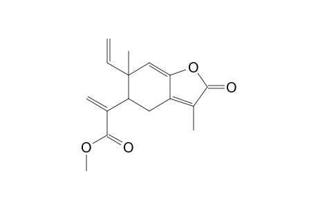 2-(2-keto-3,6-dimethyl-6-vinyl-4,5-dihydrobenzofuran-5-yl)acrylic acid methyl ester