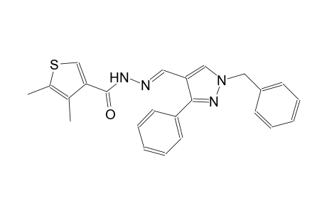 N'-[(E)-(1-benzyl-3-phenyl-1H-pyrazol-4-yl)methylidene]-4,5-dimethyl-3-thiophenecarbohydrazide