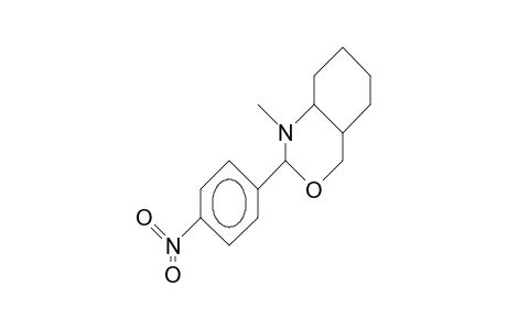 2H-3,1-BENZOXAZINE, OCTAHYDRO-3-METHYL-2-(4-NITROPHENYL)-