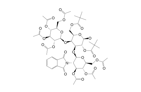 #66-BETA;3-O-(3,4,6-TRI-O-ACETYL-2-DEOXY-2-PHTHALIMIDO-D-GLUCOPYRANOSYL)-4-O-[2,3,4,6-TETRA-O-ACETYL-BETA-D-GLUCOPYRANOSYL]-2,6-DI-O-PIVALOYL-BETA-D-GALACTOPYR