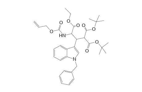 Ethyl threo-4,4-Bis(tert-butoxycarbonyl)-2-N-(allylcarbonylamino)-3-[N-(benzyl)indol-3-yl]butanoate