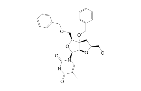 (1S,3R,5R,6R,8R)-5-BENZYLOXY-6-BENZYLOXYMETHYL-3-HYDROXYMETHYL-8-(THYMIN-1-YL)-2,7-DIOXABICYCLO-[3.3.0]-OCTANE