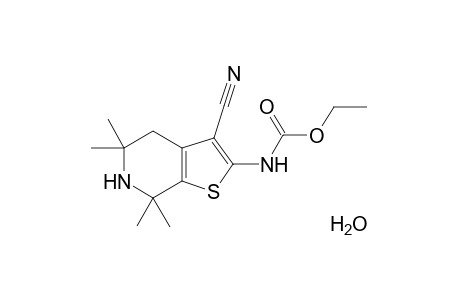 Ethyl N-(3-Cyano-5,5,7,7-tetramethyl-4,5,6,7-tetrahydro-thieno[2,3-c]pyridin-2-yl)carbamate monohydrate