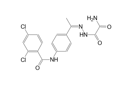 N-(4-{(1Z)-N-[amino(oxo)acetyl]ethanehydrazonoyl}phenyl)-2,4-dichlorobenzamide
