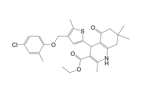 ethyl 4-{4-[(4-chloro-2-methylphenoxy)methyl]-5-methyl-2-thienyl}-2,7,7-trimethyl-5-oxo-1,4,5,6,7,8-hexahydro-3-quinolinecarboxylate
