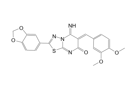 (6Z)-2-(1,3-benzodioxol-5-yl)-6-(3,4-dimethoxybenzylidene)-5-imino-5,6-dihydro-7H-[1,3,4]thiadiazolo[3,2-a]pyrimidin-7-one