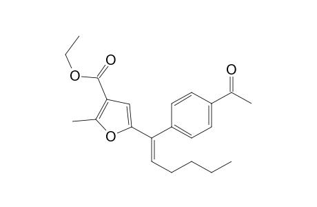 Ethyl (E)-5-(1-(4-acetylphenyl)hex-1-en-1-yl)-2-methylfuran-3-carboxylate
