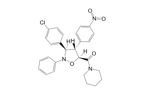 3RS-(3R*,4S*,5R*)-2-PHENYL-3-(4-CHLOROPHENYL)-5-(4-NITROPHENYL)-4-PIPERIDINYLOXOISOXAZOLIDINE