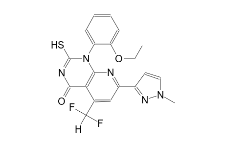 pyrido[2,3-d]pyrimidin-4(1H)-one, 5-(difluoromethyl)-1-(2-ethoxyphenyl)-2-mercapto-7-(1-methyl-1H-pyrazol-3-yl)-