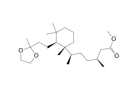 Methyl 9(S)-8,8-ethylendioxy-9-methyl-8,9-seco-labdan-15-oate